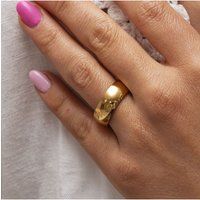 Zeeme Stainless Steel Ring Edelstahl gelb-vergoldet 8mm breit