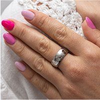 Zeeme Stainless Steel Ring Edelstahl glanz poliert 8mm breit
