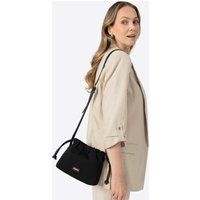 Wittchen Damen kleiner schwarzer Polyester-Kordelzugbeutel