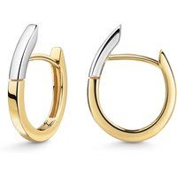 Fascination by Ellen K. Klappcreolen 375/- Gelbgold bicolor glanz
