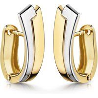 Fascination by Ellen K. Klappcreolen 375/- Gelbgold bicolor glanz