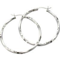 Zeeme Silber Ohrringe 925 Silber mattiert diamantiert