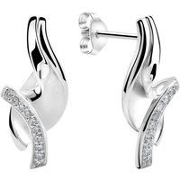 Zeeme Silber Ohrstecker 925/- Sterling Silber rhodiniert Zirkonia