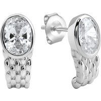 Zeeme Silber Ohrstecker 925/- Sterling Silber rhodiniert Zirkonia