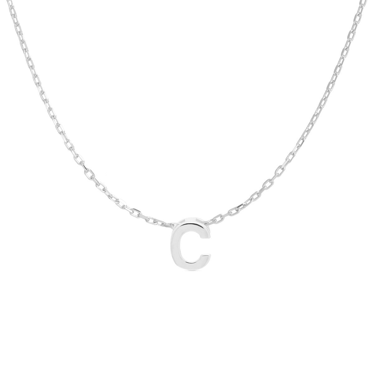 Luxenter Sterling Silber 925 rhodiniert Halskette - Alphabet