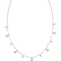 Zeeme Silber Halskette Silber 925 rhodiniert mit Zirkonia weiß
