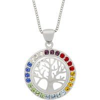 Zeeme Silber Halskette Silber 925 rhodiniert mit Lebensbaum-Motiv