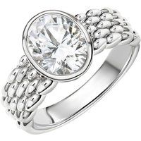 Zeeme Silber Ring 925/- Sterling Silber rhodiniert Zirkonia