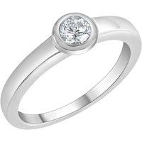 Zeeme Silber Ring Silber 925 rhodiniert mit Zirkonia weiß