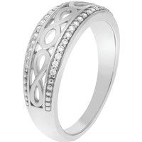 Zeeme Silber Ring Silber 925 glanz/mattiert Zirkonia