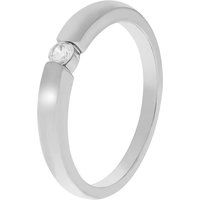 Zeeme Silber Ring Silber 925 rhodiniert mit Zirkonia weiß