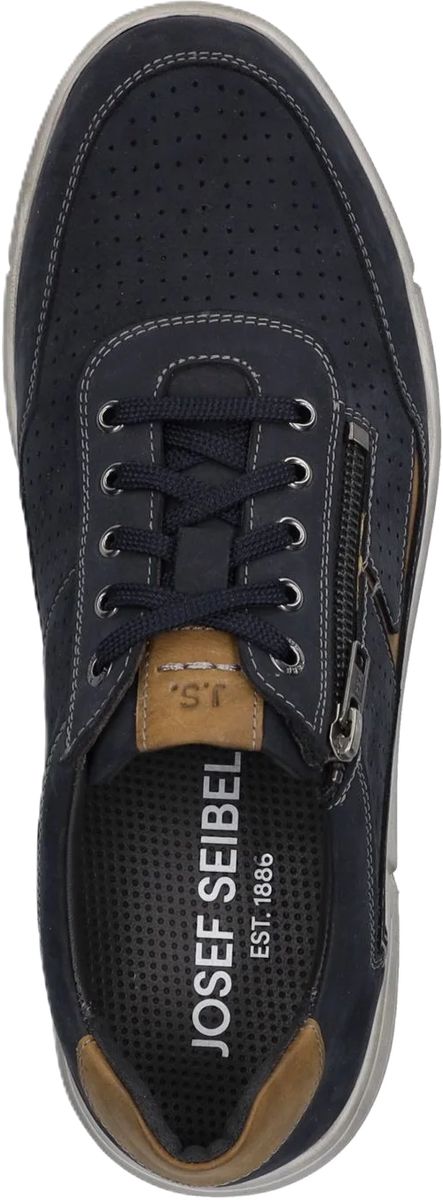 Perforierte Leder-Sneaker mit Reißverschluss