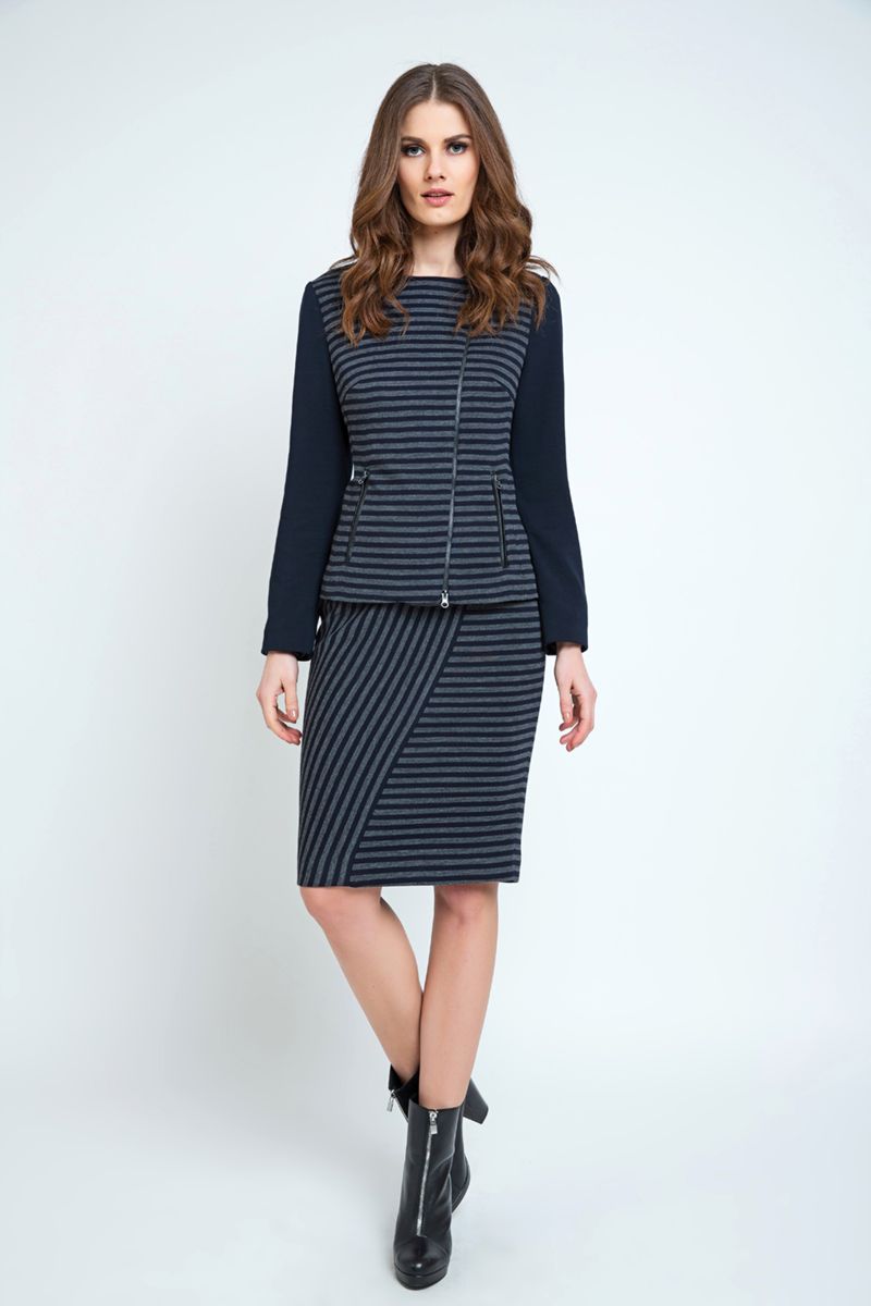 Gestreifte Strickjacke