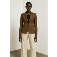 Karierter, taillierter Blazer aus 100 % Baumwolle