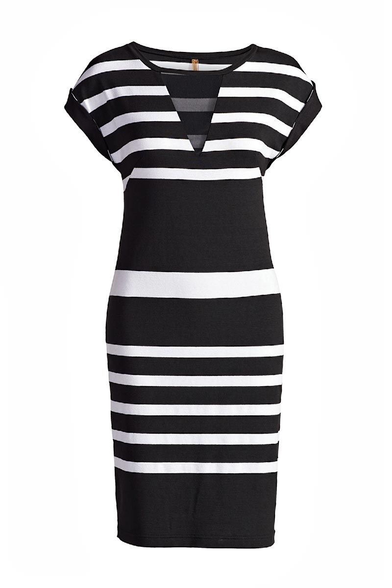 Gerade gestreiftes Kleid