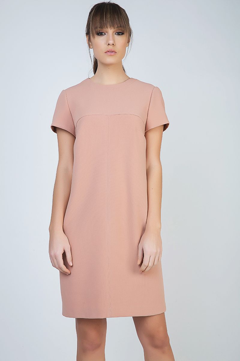 Sackkleid aus Krepp-Stoff