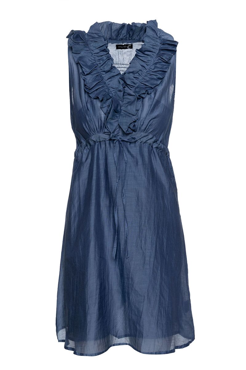 Ärmelloses Kleid mit Rüschendetail