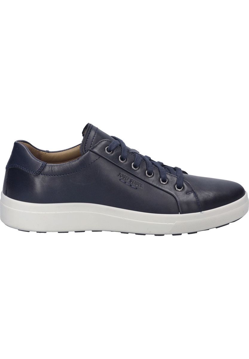 Eleganter marineblauer Leder-Freizeitsneaker
