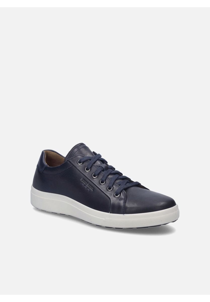 Eleganter marineblauer Leder-Freizeitsneaker