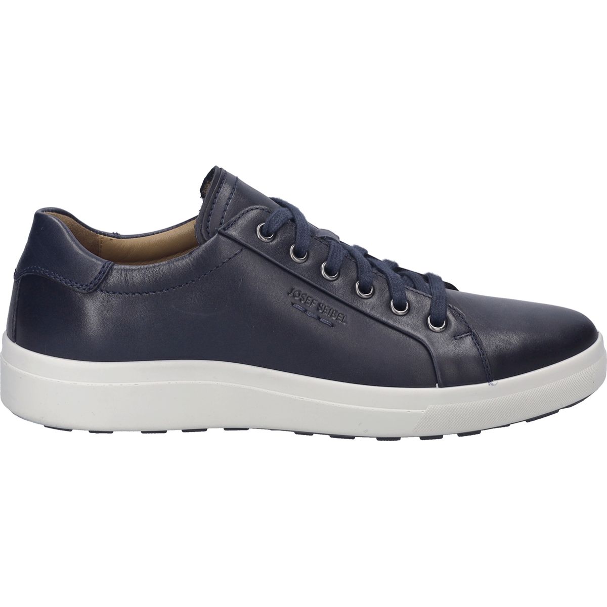 Eleganter marineblauer Leder-Freizeitsneaker