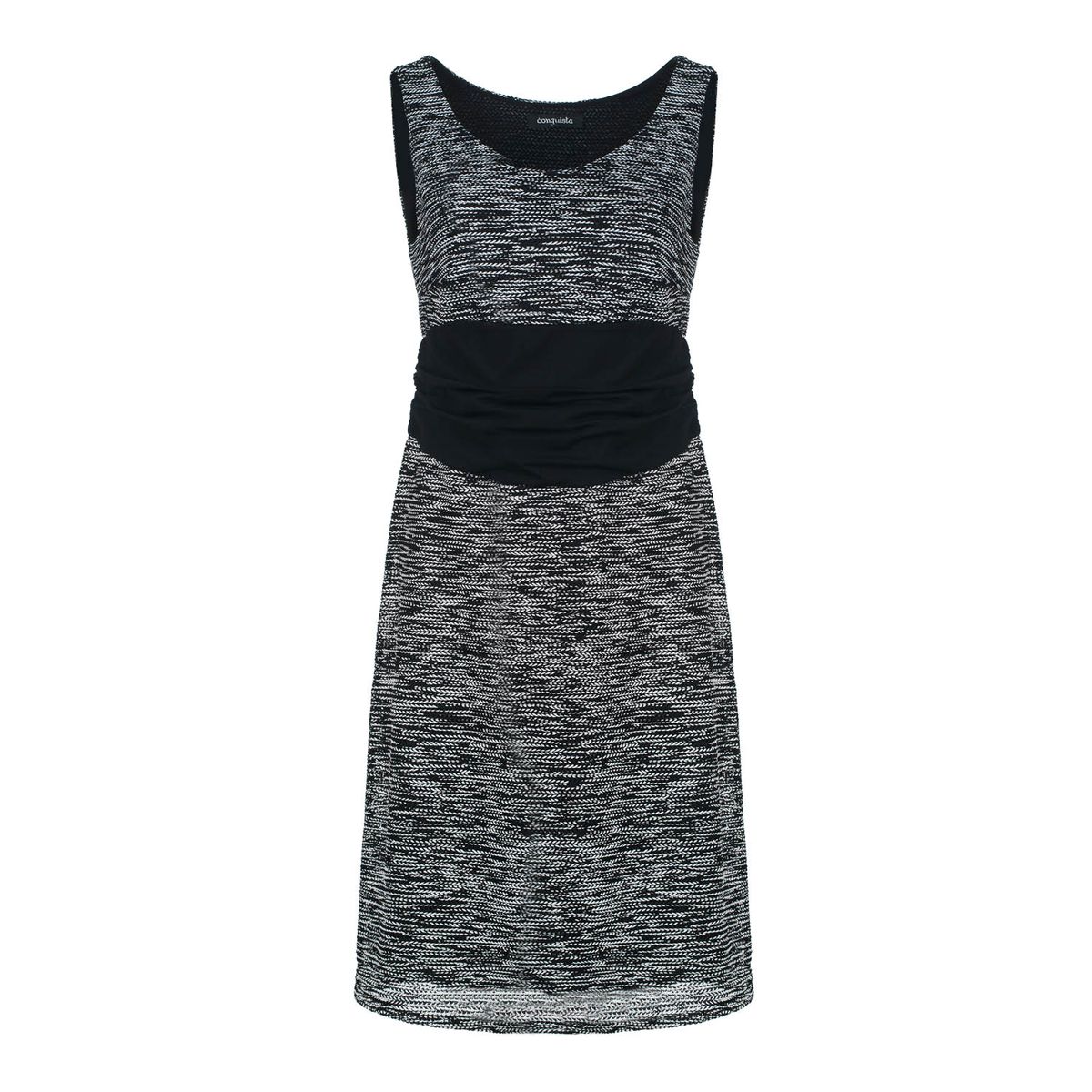 Ärmelloses Strickkleid mit Gürtel