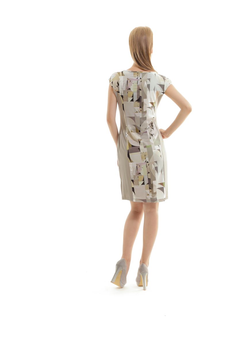 Geometrisches Print-Kleid