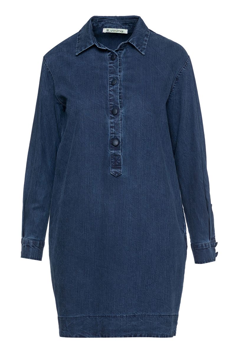 Hemdblusenkleid aus Denim von Conquista Fashion