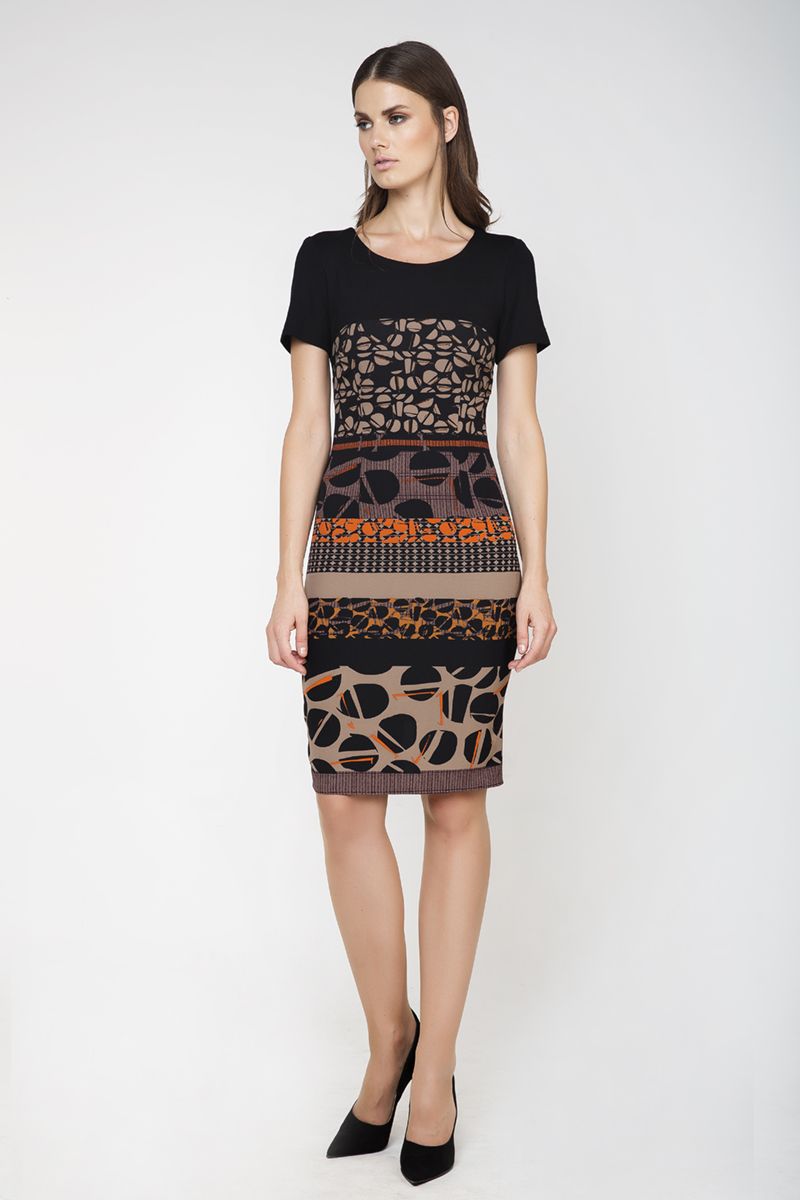 Kurzärmeliges Print-Kleid