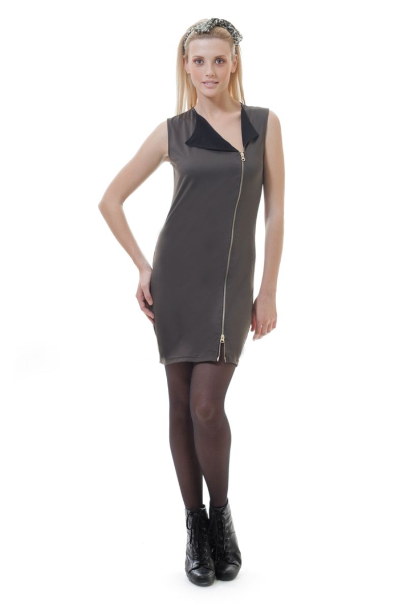 Stretch-Kleid mit Reißverschluss