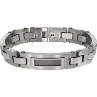 Zeeme Stainless Steel Armband Edelstahl poliert matt mit Stahlseil 21,5cm lang