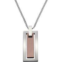 Zeeme Stainless Steel Halskette Edelstahl zweifarbig 50cm lang