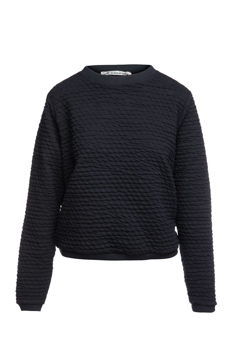 Schwarzes Jacquard-Sweatshirt