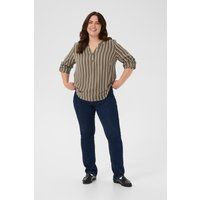 Langarm-Bluse KCsida Langarm-Bluse Regular fit brown white