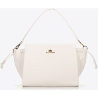 Wittchen Damen-Ledertasche mit Riemen, Creme, Naturleder