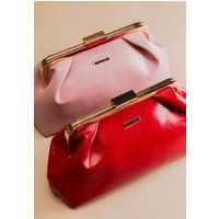 Wittchen Damenhandtasche aus Kunstleder mit Verschluss, rosa, Öko-Leder
