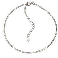 Zeeme Silber Fusskette 925 Silber Stern Motiv