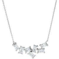 Zeeme Silber Collier 925 Silber rhodiniert Zirkonia
