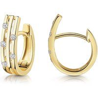 Fascination by Ellen K. Klappcreolen 375/- Gelbgold glanz Zirkonia