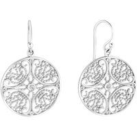 Zeeme Silber Ohrringe 925 Sterling Silber rhodiniert mit Zirkonia weiß