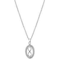 Zeeme Silber Halskette Silber 925 rhodiniert mit Unendlichkeits-Symbol