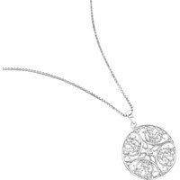 Zeeme Silber Halskette Silber 925 rhodiniert mit Zirkonia weiß