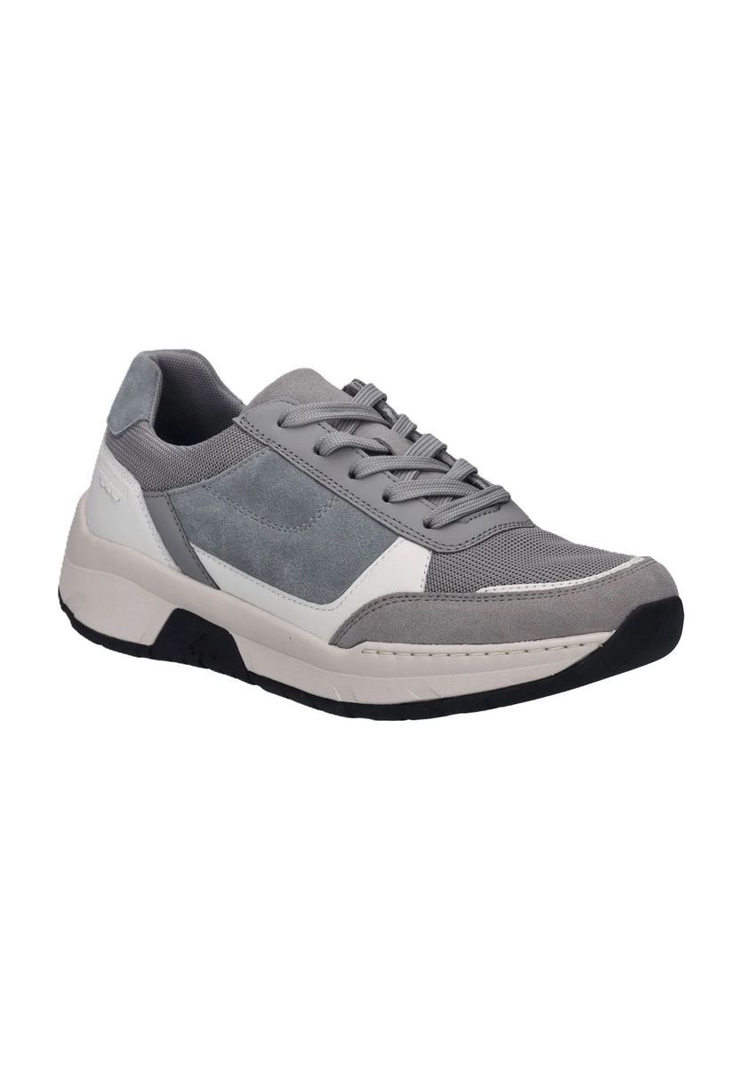 Herren Sneaker aus grauem Ledermix