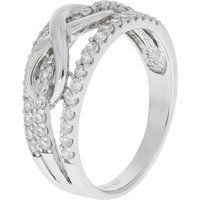 Zeeme Silber Ring Silber 925 rhodiniert mit Unendlichkeitssymbol