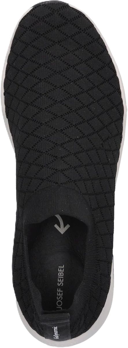 Bequemer, schwarzer Strick-Slip-On Sneaker