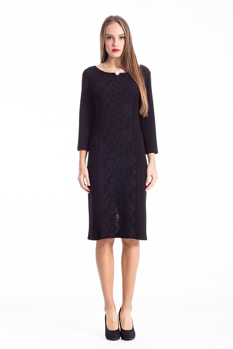 Stretchkleid mit Spitzeneinsatz