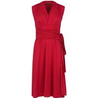 Ärmelloses Wickelkleid mit V-Ausschnitt und Chili Pepper – weicher Viskose-Jersey