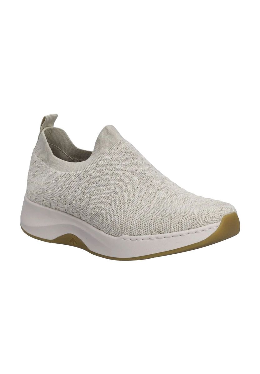 Bequemer Slip-On Strick Sneaker in Beige