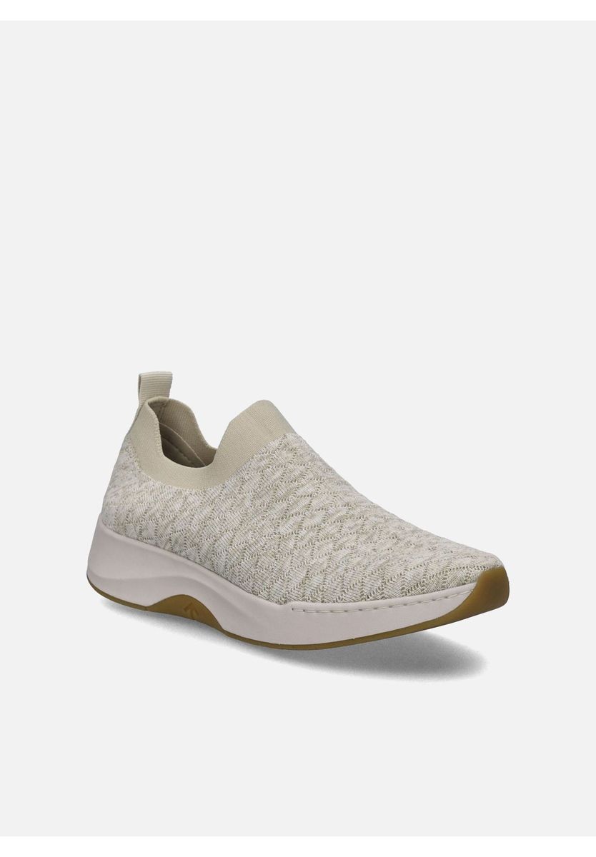 Bequemer Slip-On Strick Sneaker in Beige