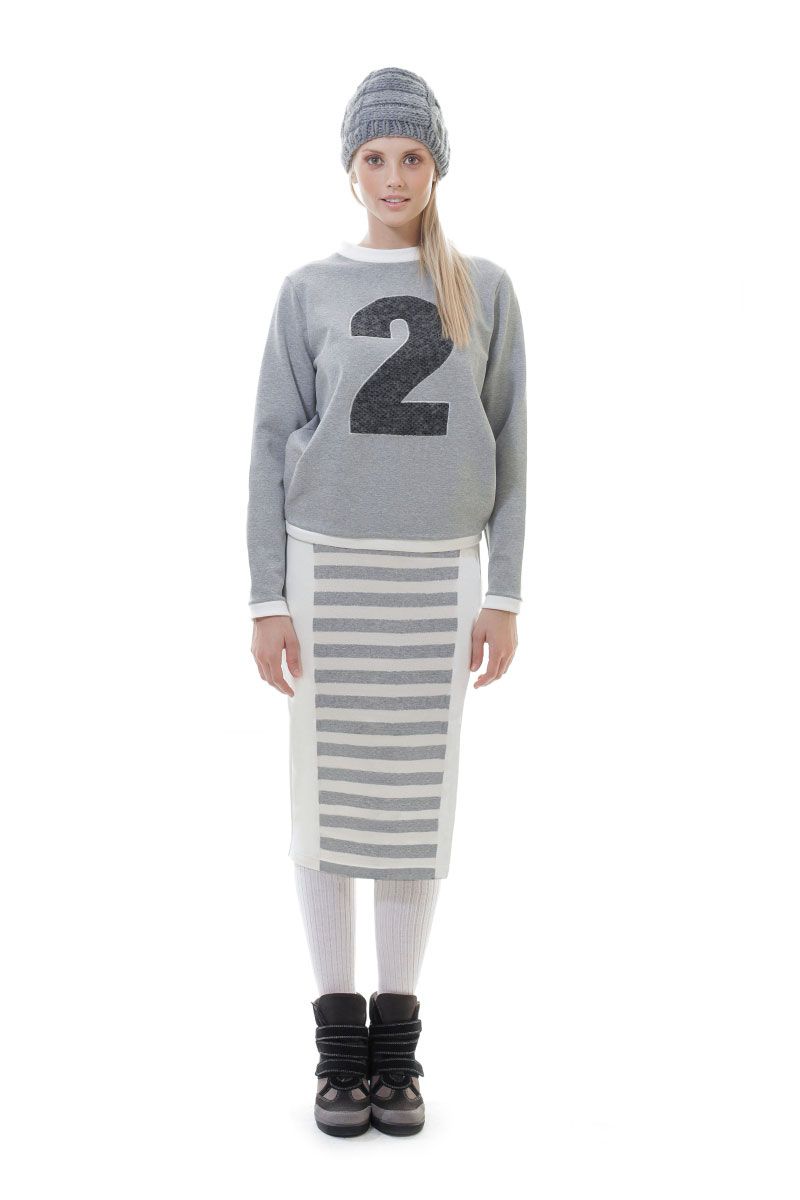 Sportliches Sweatshirt in Grau