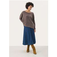 Strickpullover Lockere Passform taupe